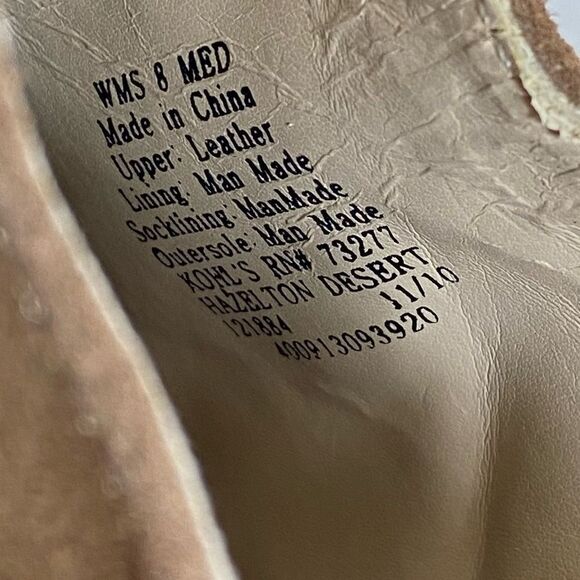 Dana Buchman y2k Tan Suede Buckle & Stud Accent Clog Mules - Picture 5 of 6